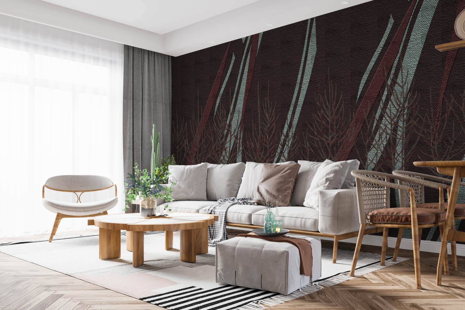 Papier peint fortes pluies