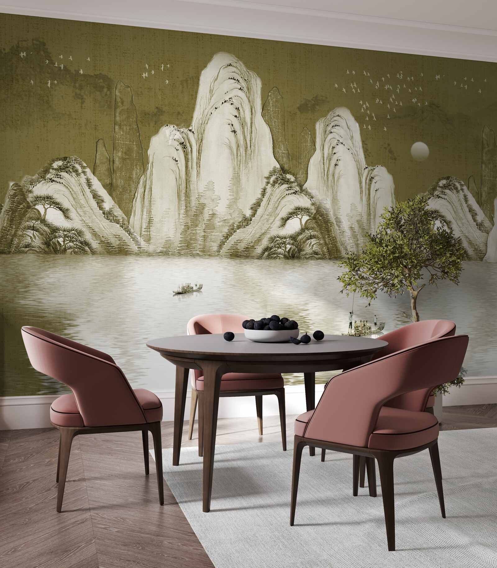 Papier peint chant des pêcheurs le soir