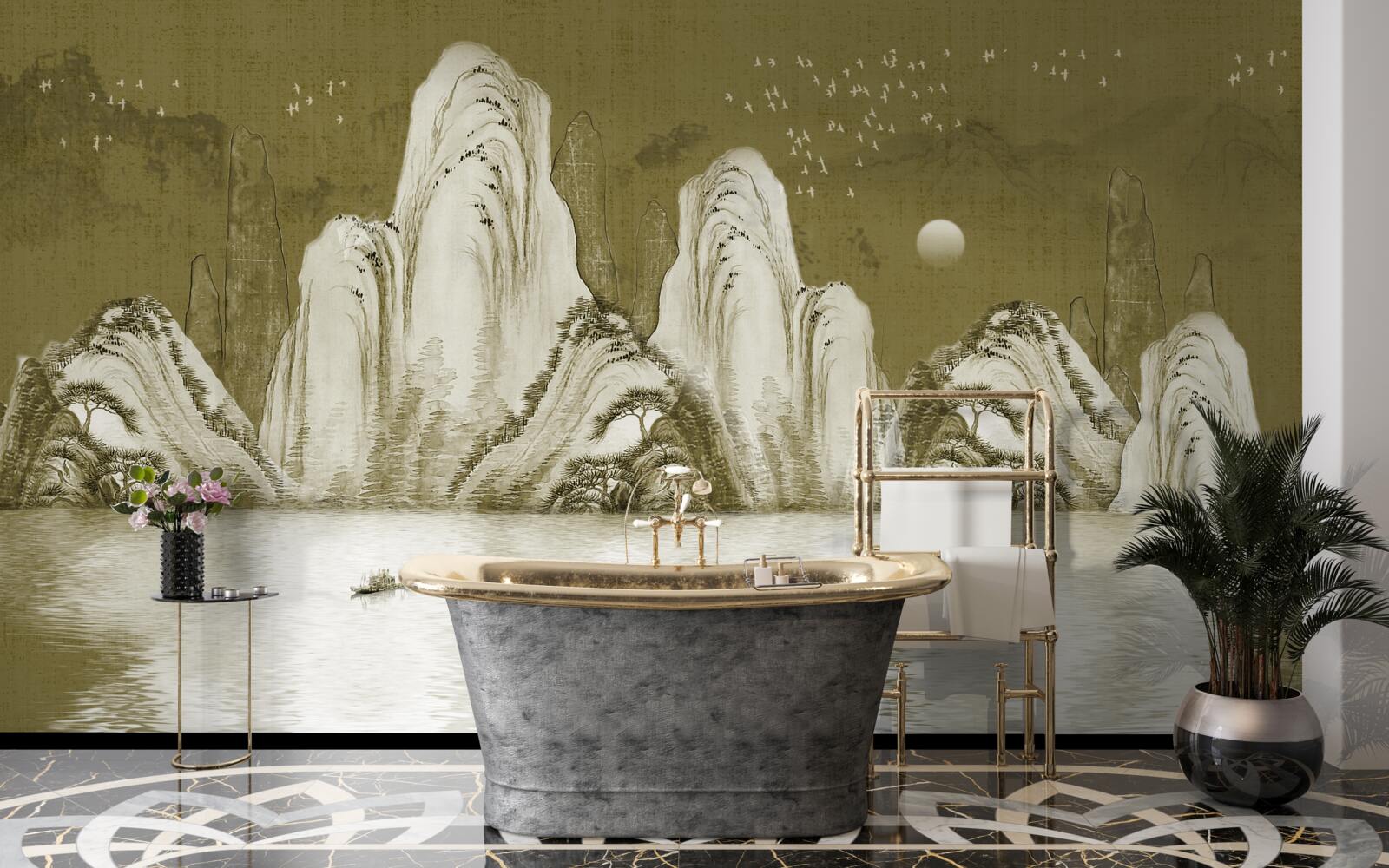 Papier peint chant des pêcheurs le soir