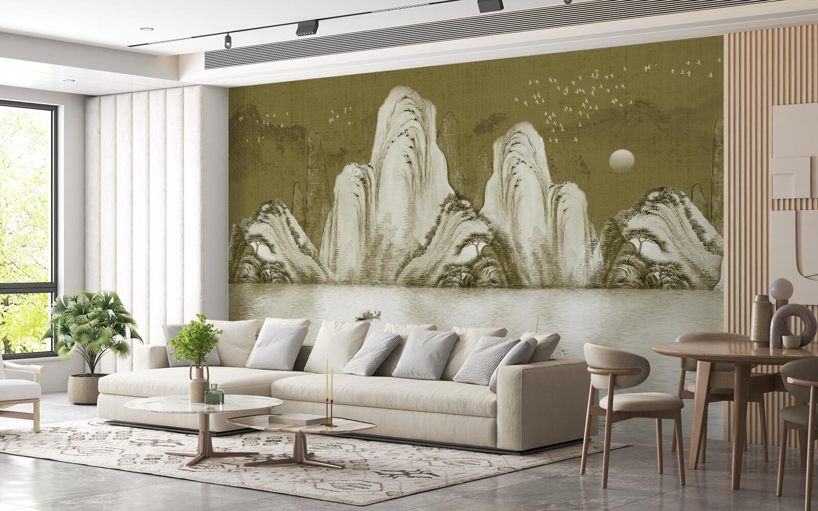 Papier peint chant des pêcheurs le soir