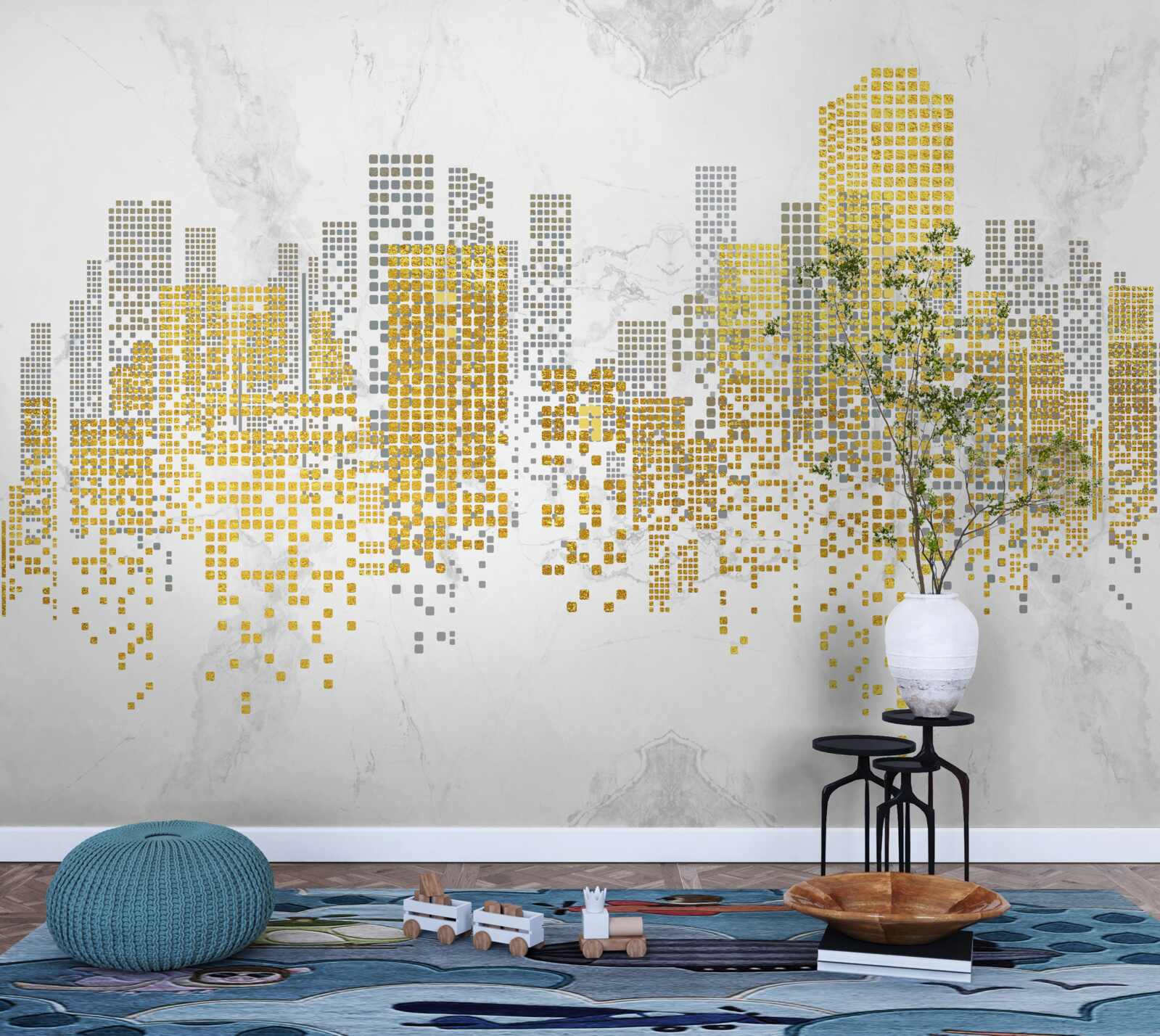 Papier peint bâtiments de la ligne de démarcation de la ville