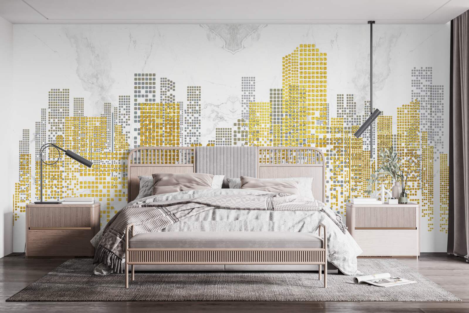 Papier peint bâtiments de la ligne de démarcation de la ville