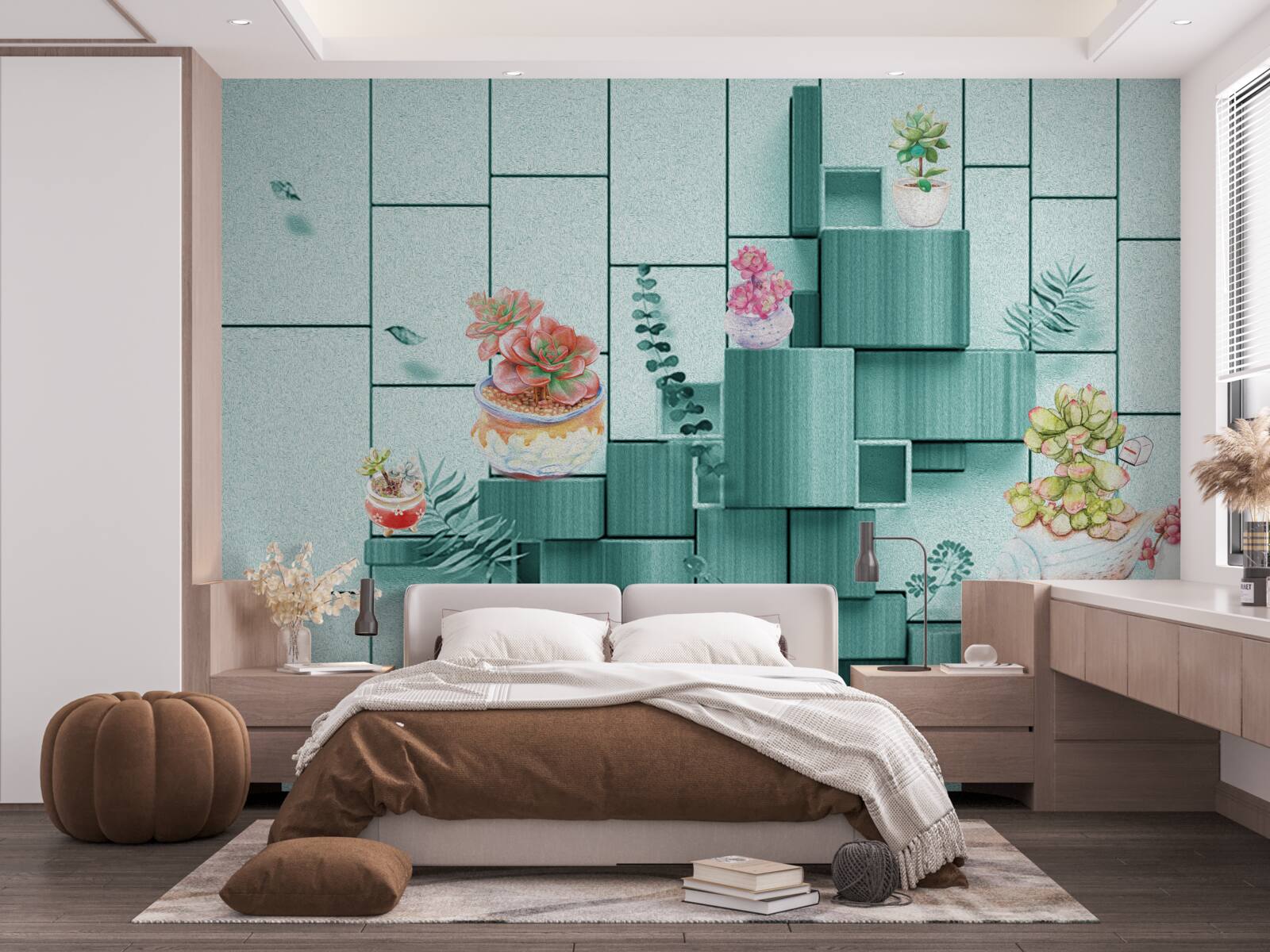 Papier peint pots de fleurs et de plantes