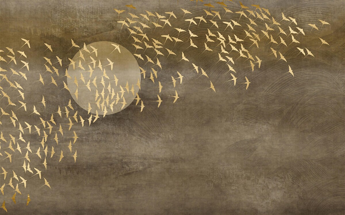 Papier peint Mites près de la lumière d'une lampe de chevet