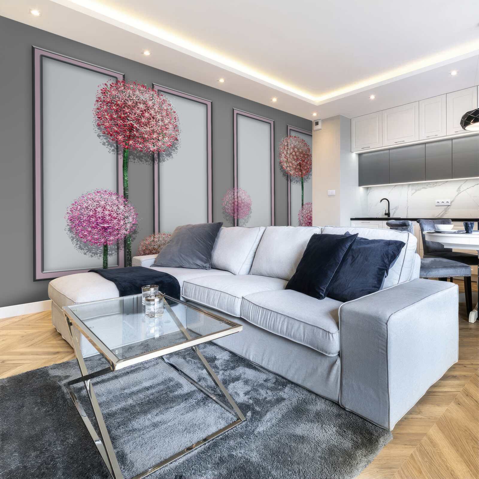 Papier peint pissenlits et modules de fenêtres