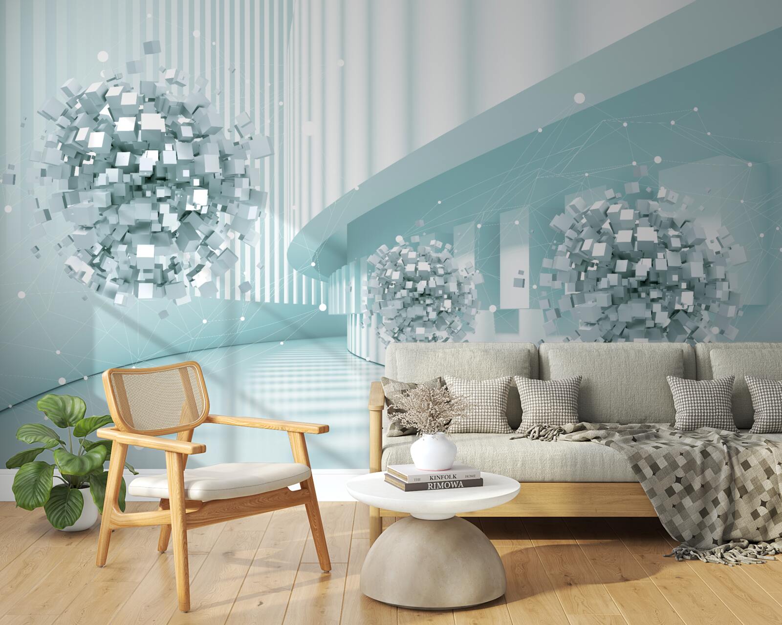 Papier peint des balles invisibles glissent le long d'une trajectoire