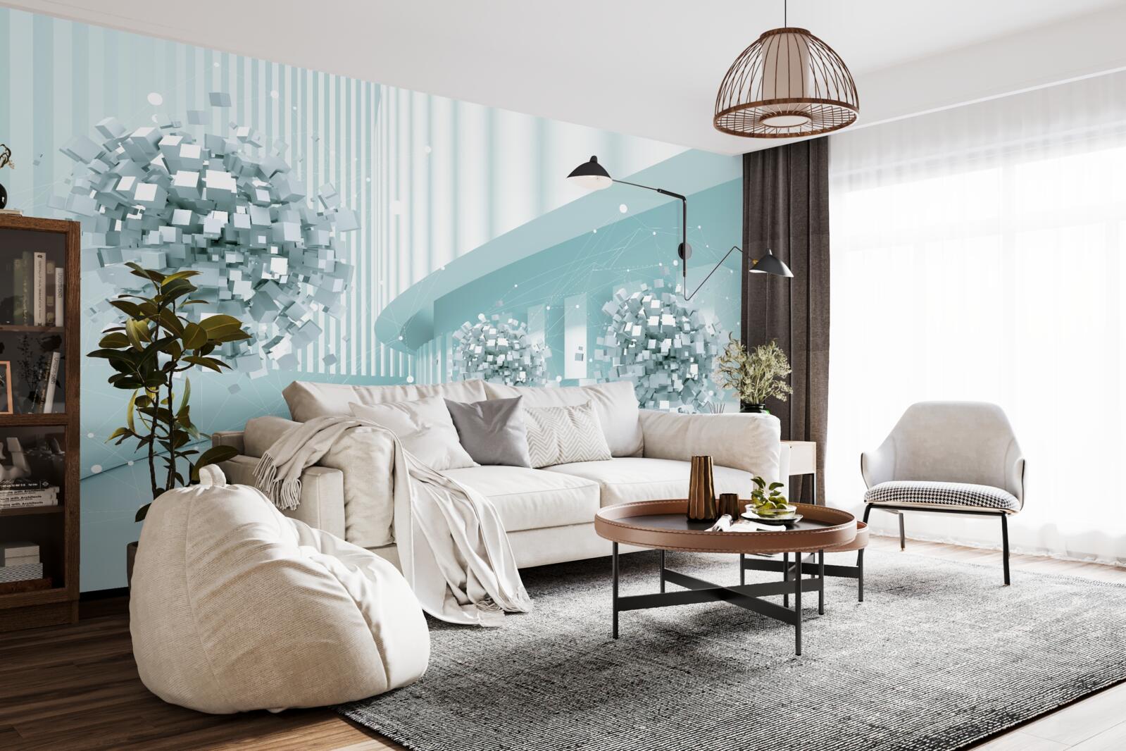 Papier peint des balles invisibles glissent le long d'une trajectoire