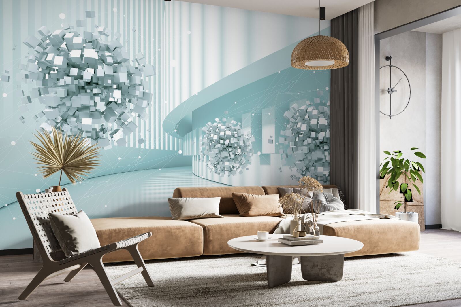 Papier peint des balles invisibles glissent le long d'une trajectoire