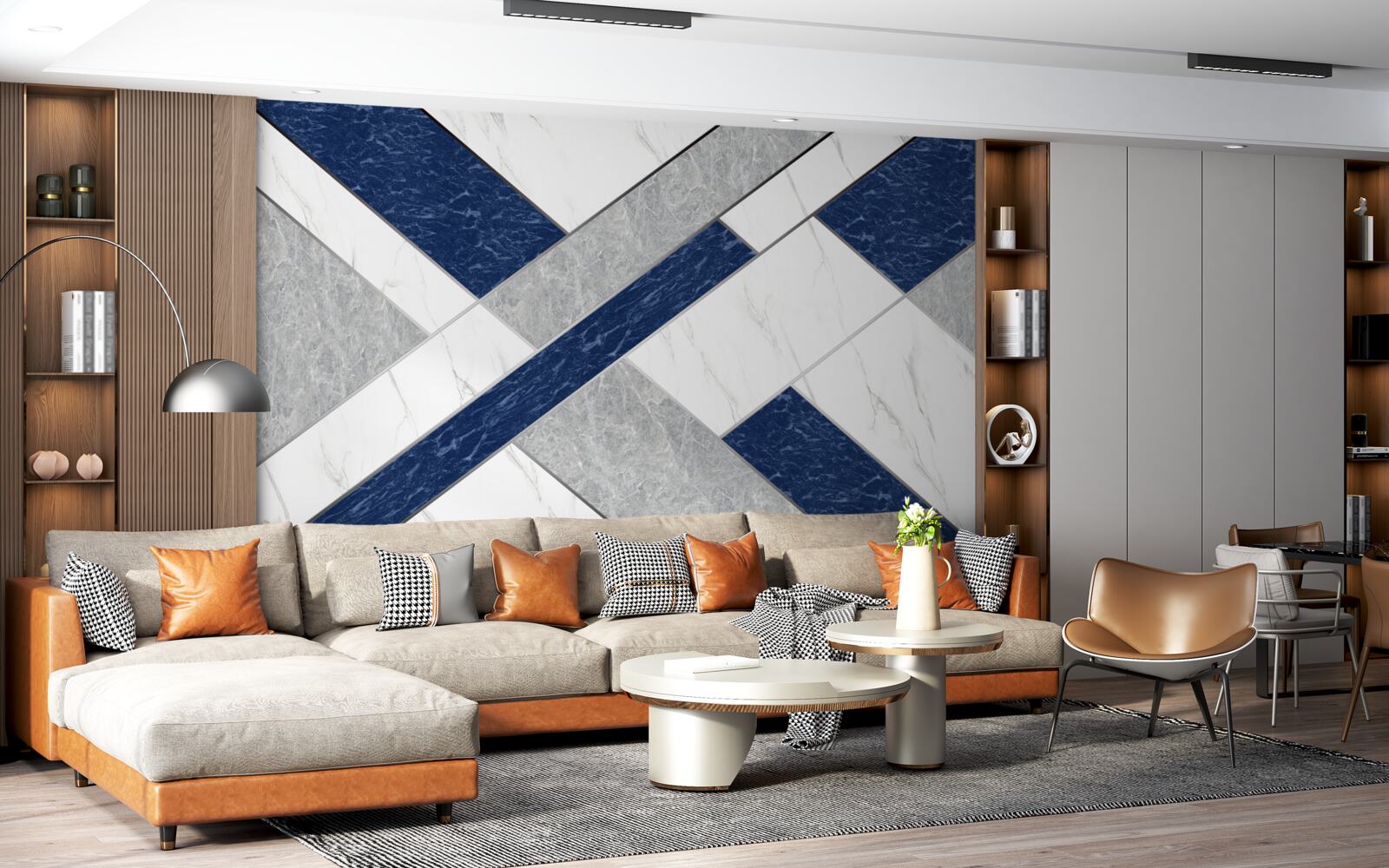 Papier peint sur la ligne de mire pour les bleus-gris