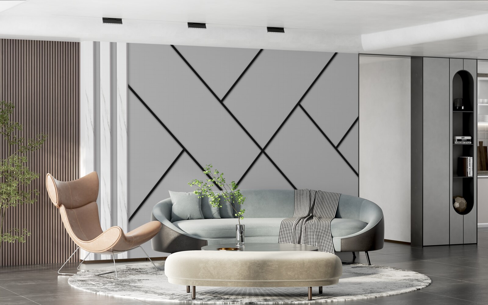 Papier peint le franchissement de trajectoires rectilignes