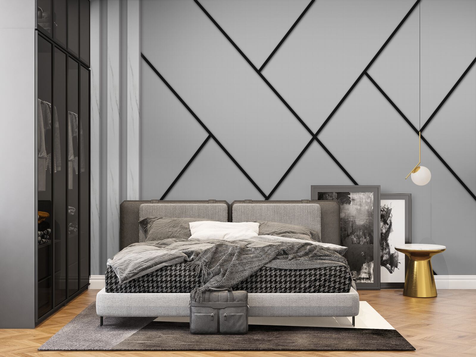 Papier peint le franchissement de trajectoires rectilignes