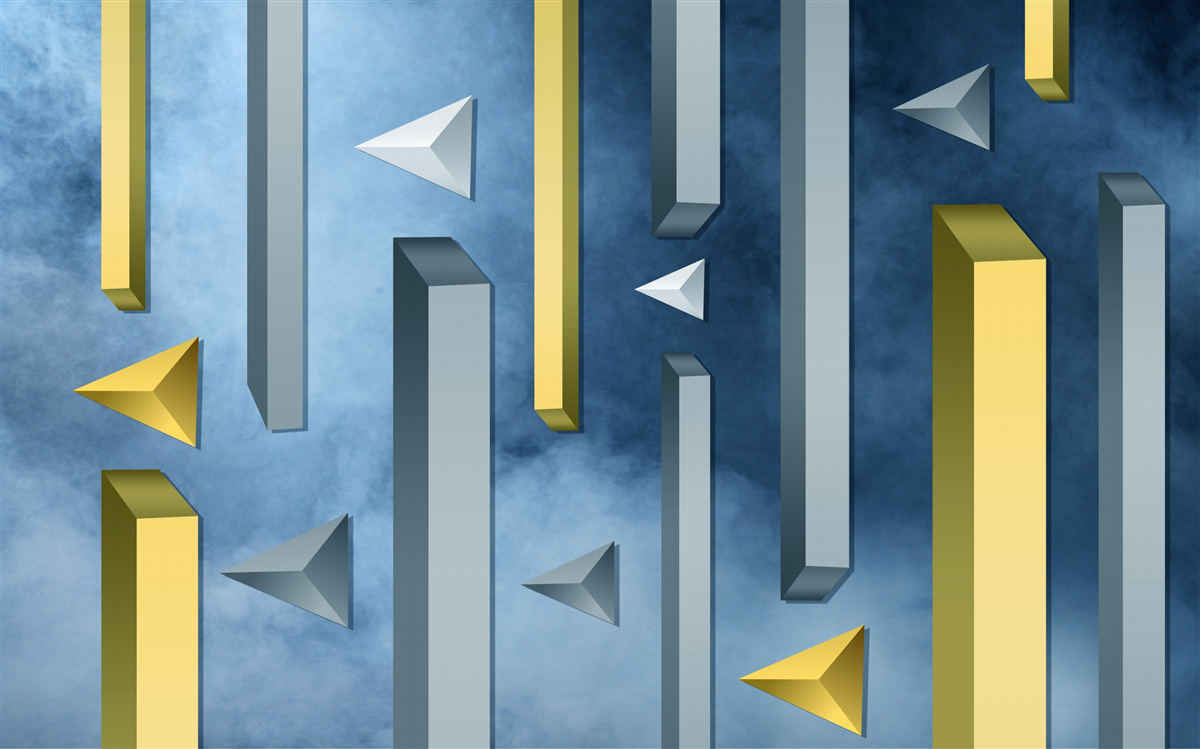 Papier peint volée d'oiseaux sur fond de ciel bleu