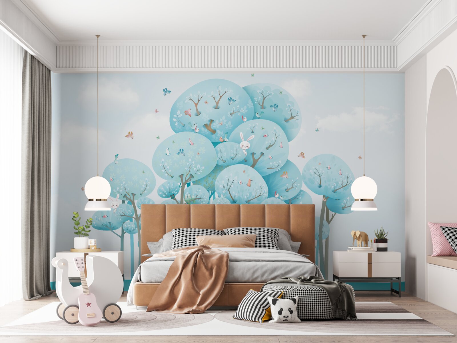 Papier peint une forêt pleine de contes de fées et ses habitants