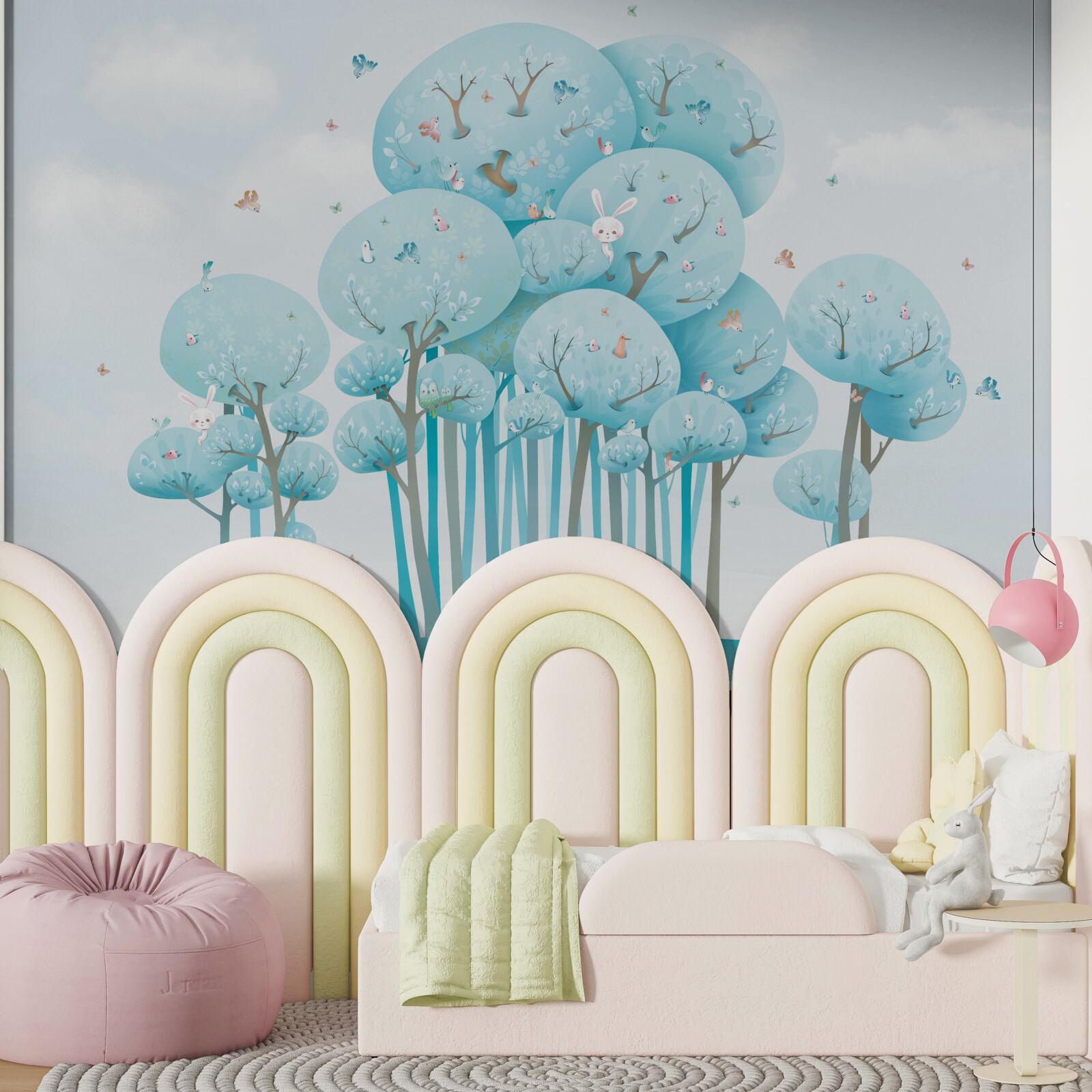 Papier peint une forêt pleine de contes de fées et ses habitants