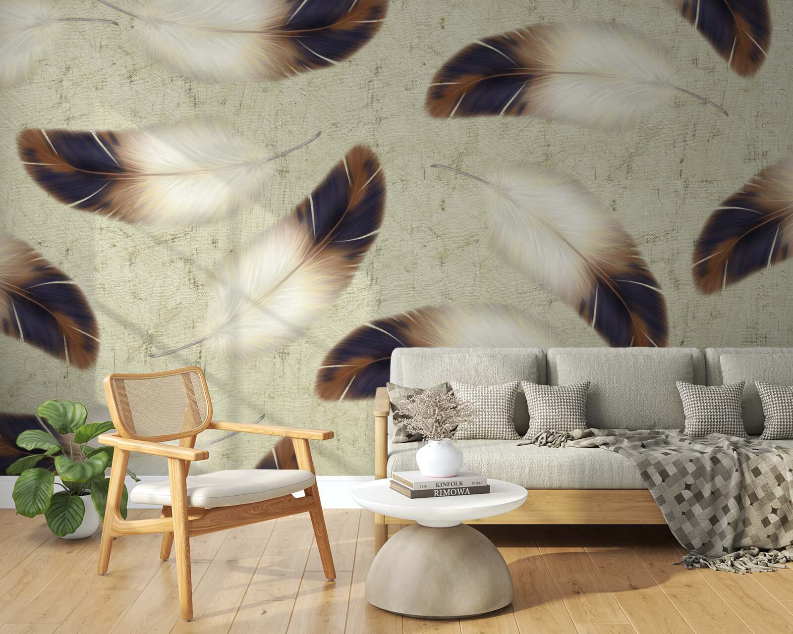 Papier peint magnifique arrière-plan de plumes