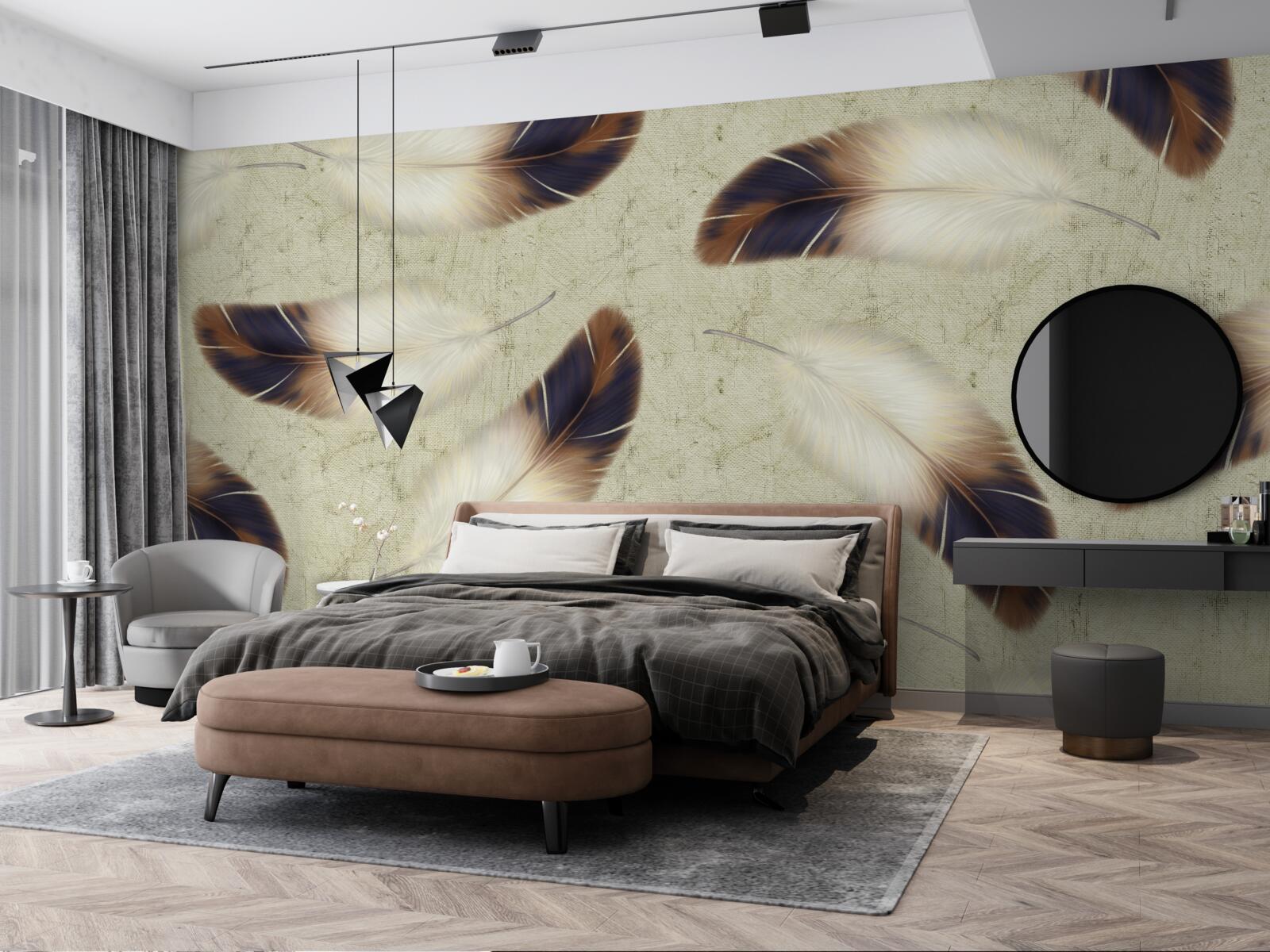 Papier peint magnifique arrière-plan de plumes