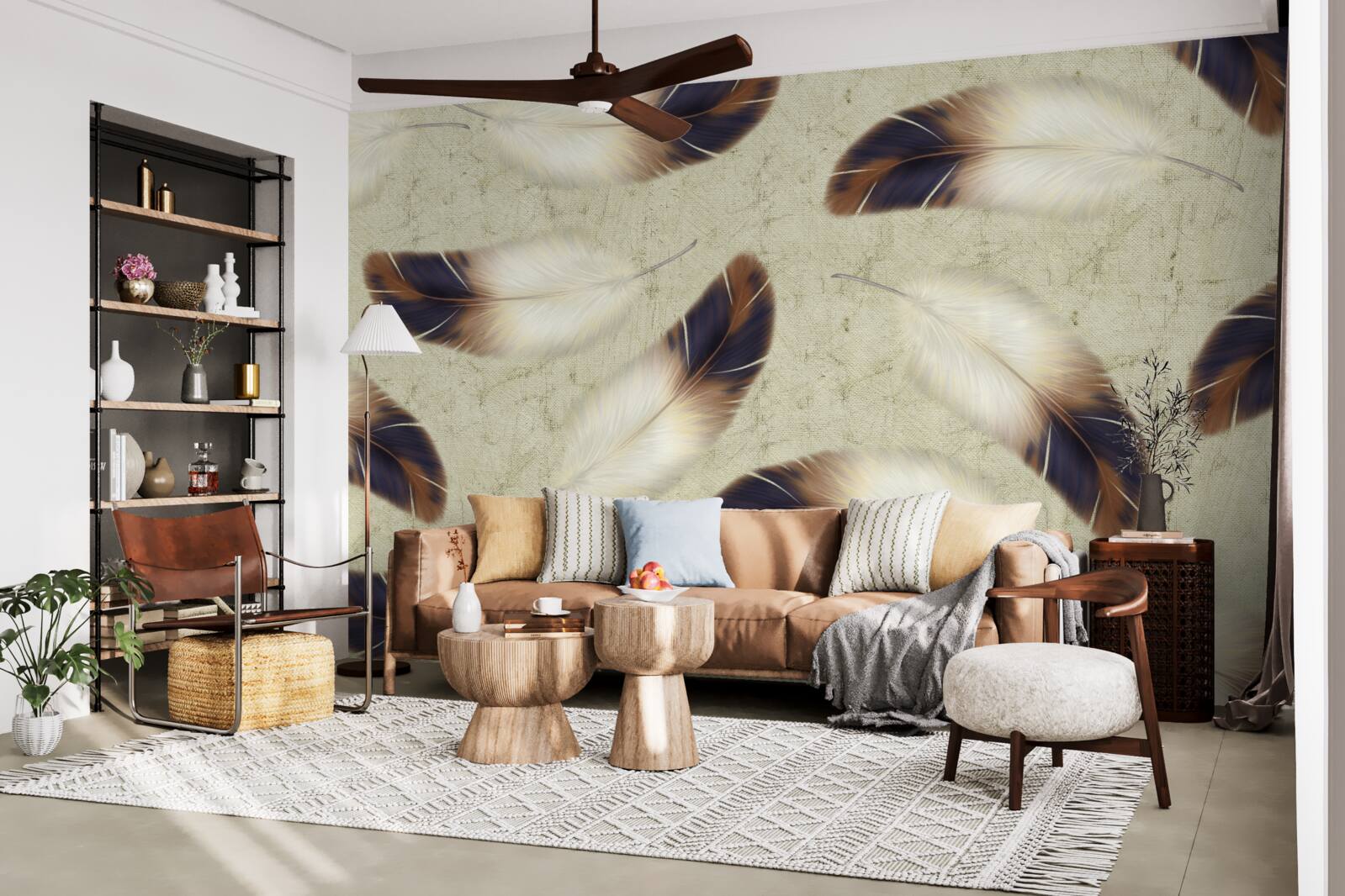 Papier peint magnifique arrière-plan de plumes