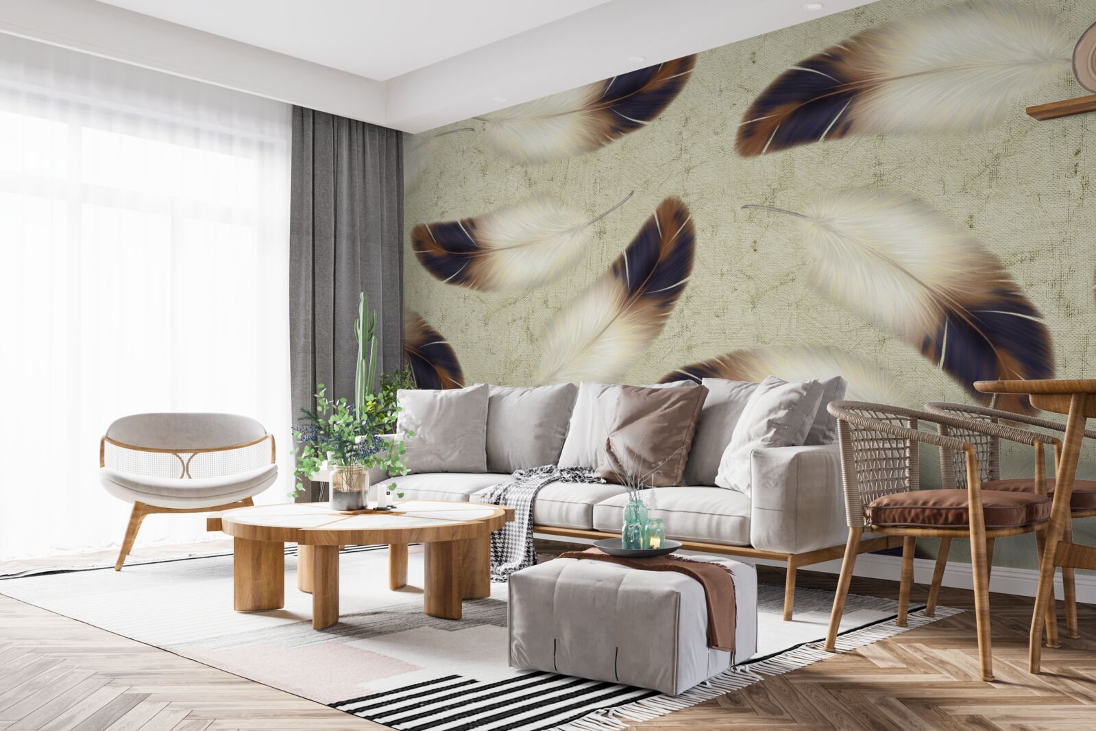 Papier peint magnifique arrière-plan de plumes