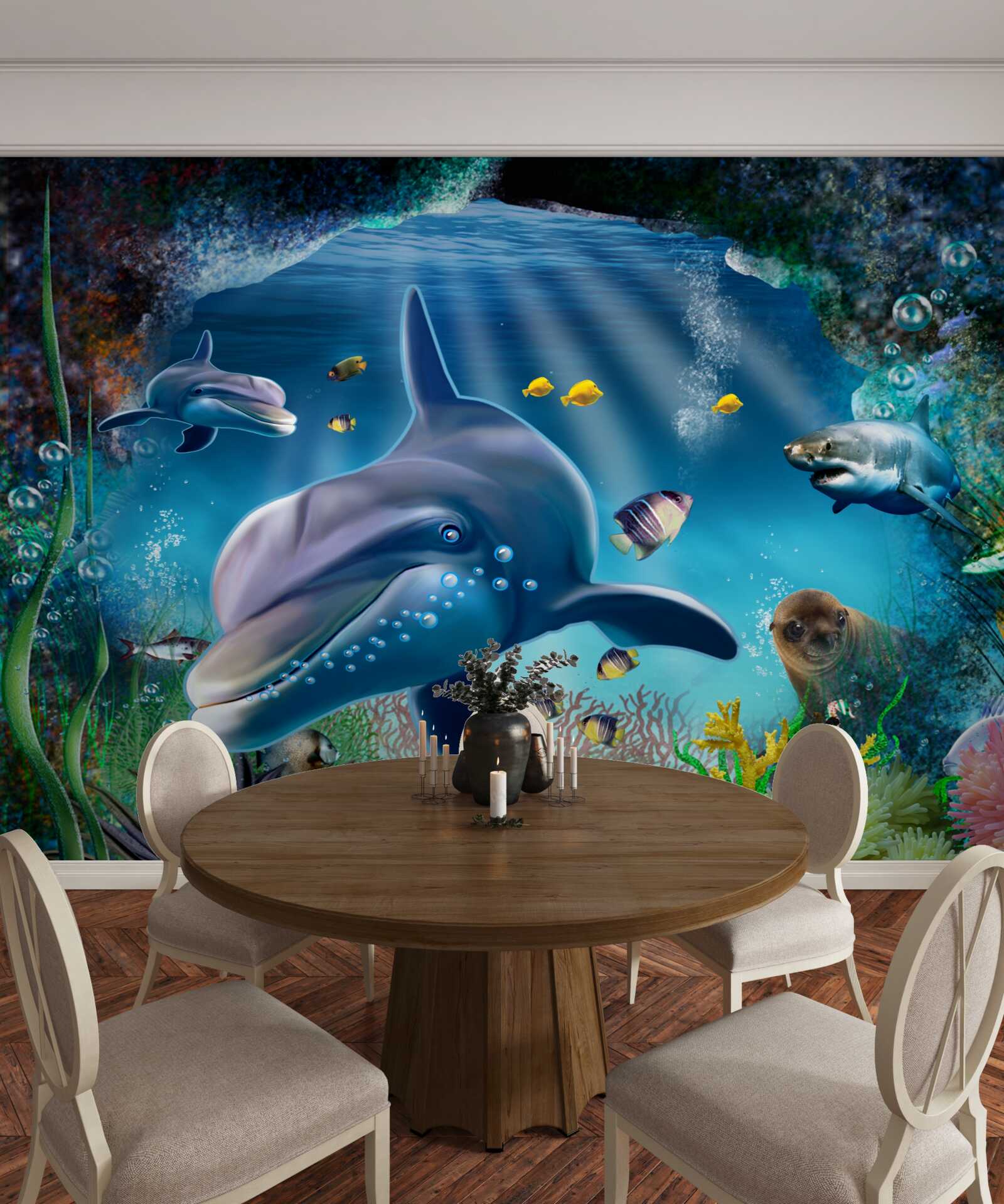 Papier peint résidents des grands fonds à caractère prédateur