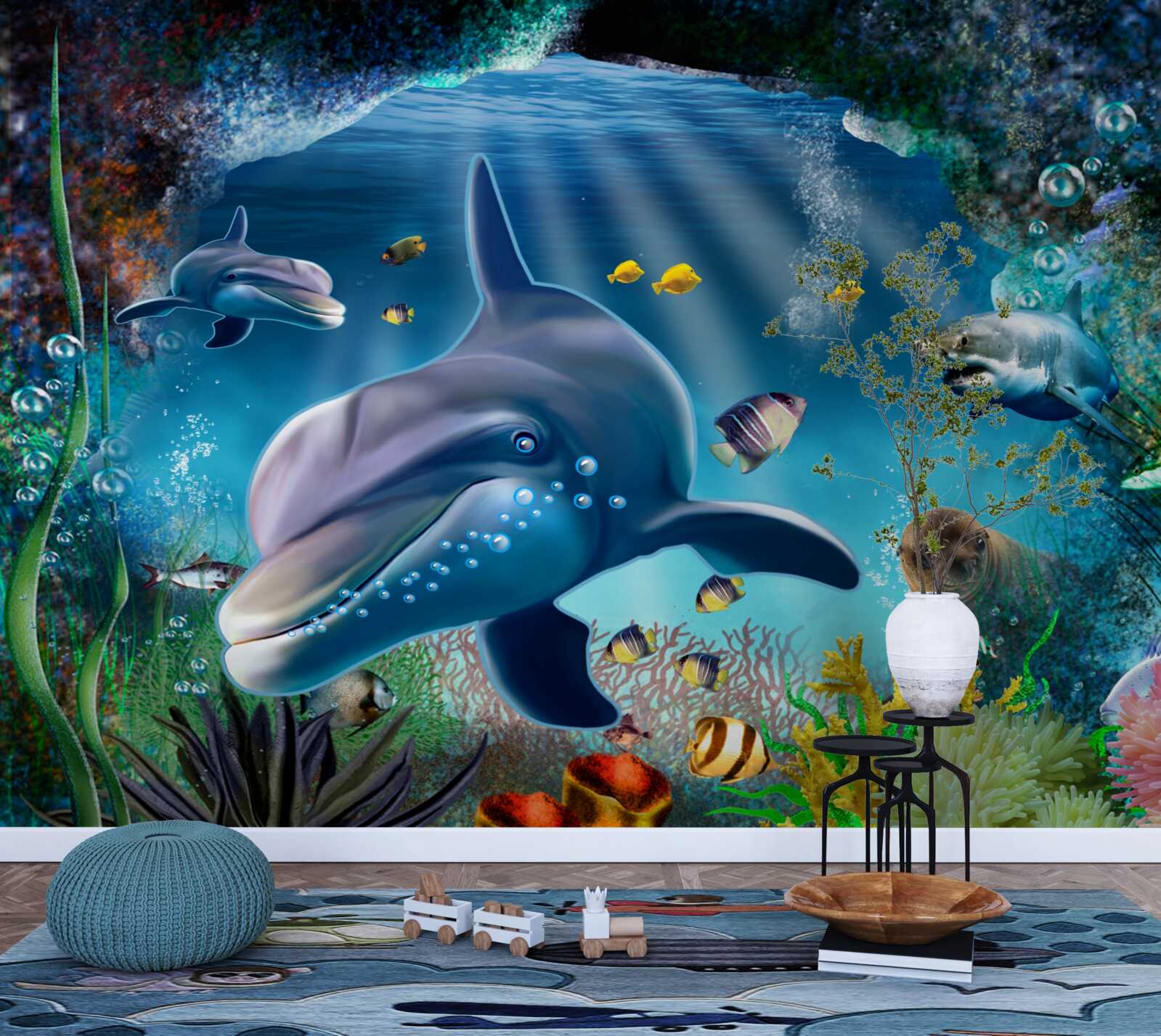 Papier peint résidents des grands fonds à caractère prédateur