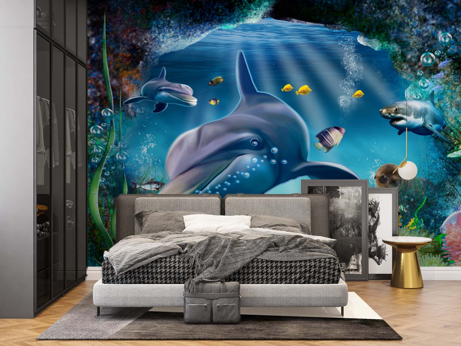 Papier peint résidents des grands fonds à caractère prédateur