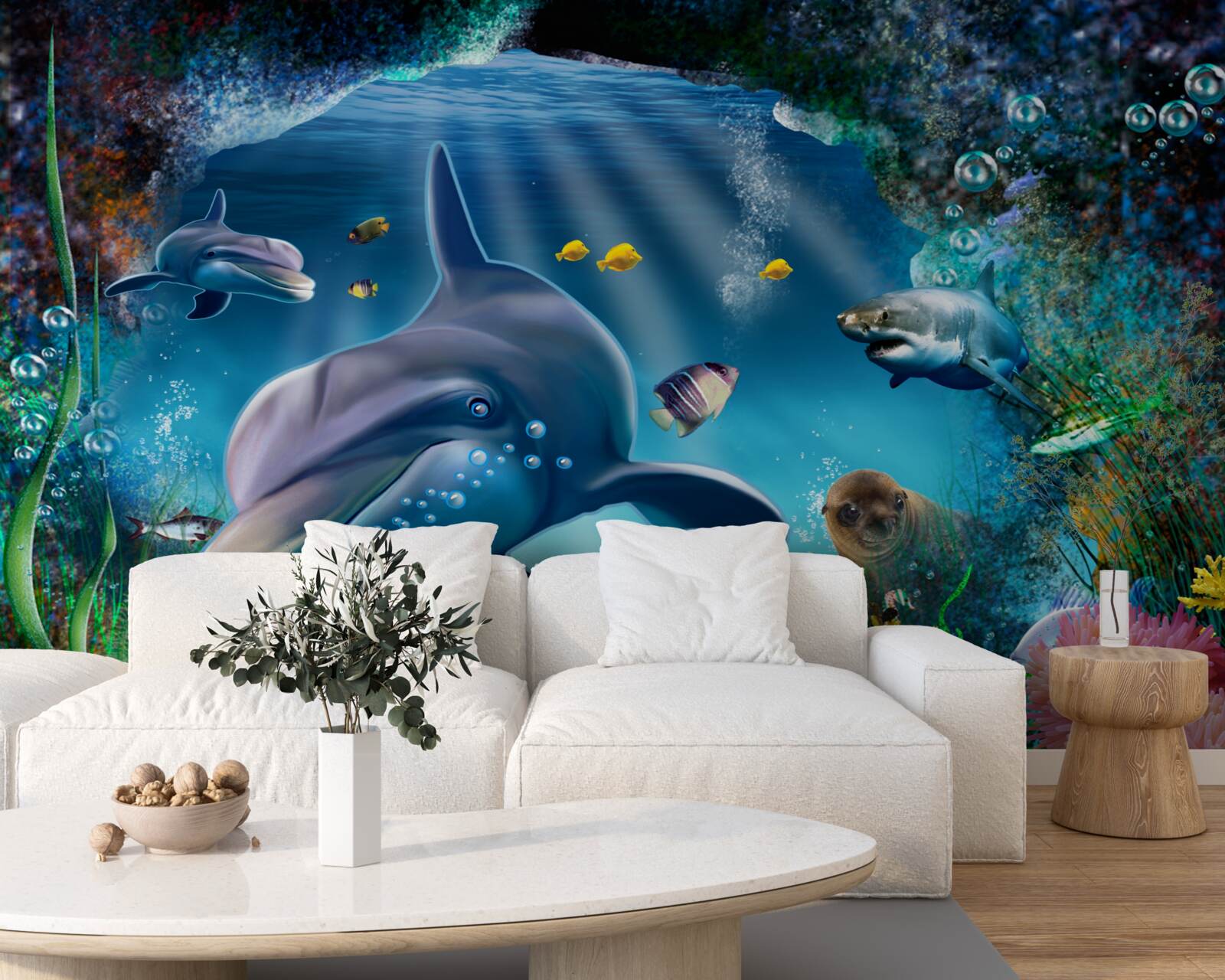 Papier peint résidents des grands fonds à caractère prédateur