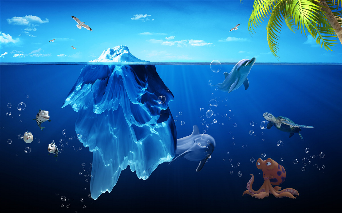 Papier peint des profondeurs océaniques étonnantes