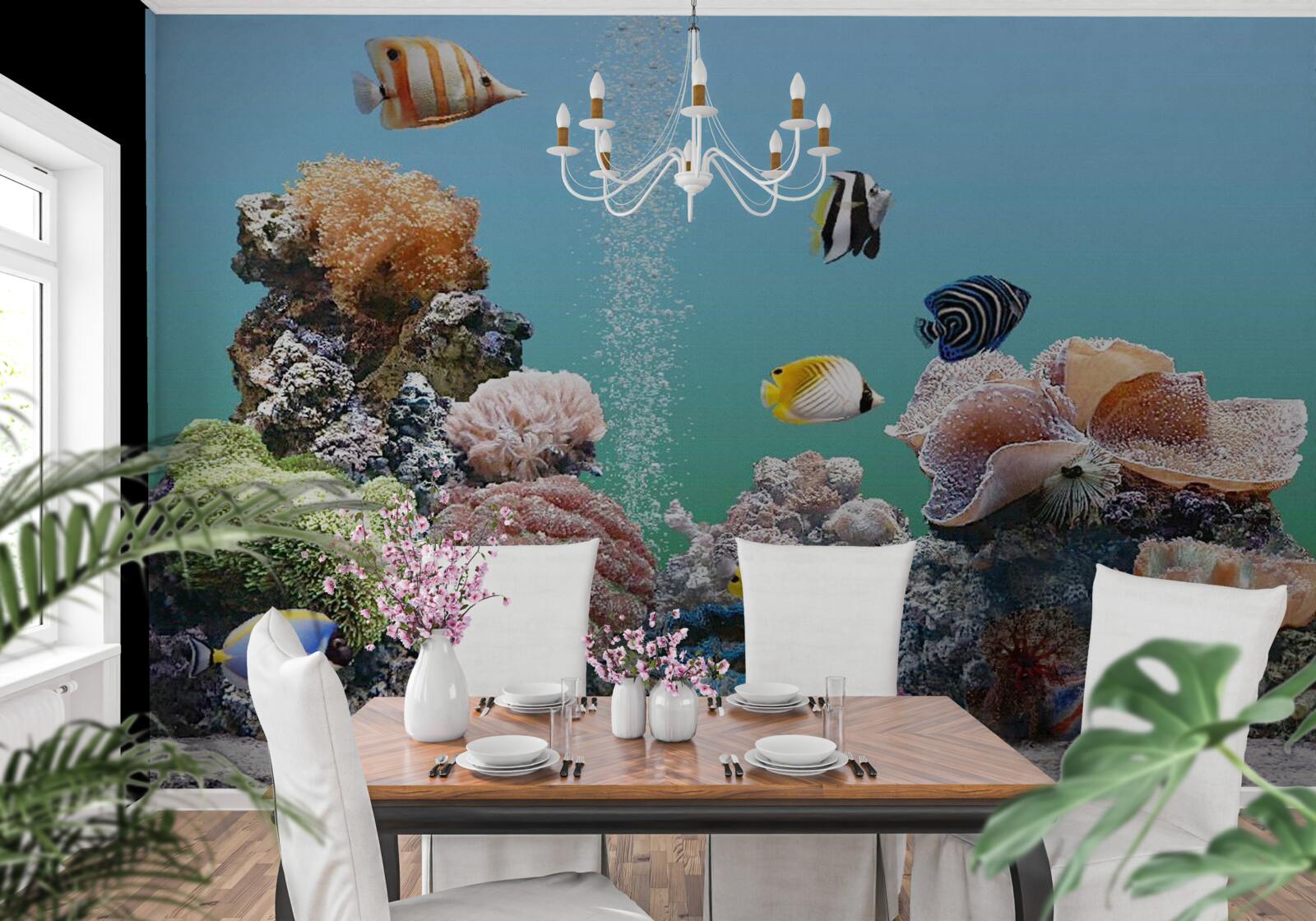 Papier peint la beauté des barrières de corail