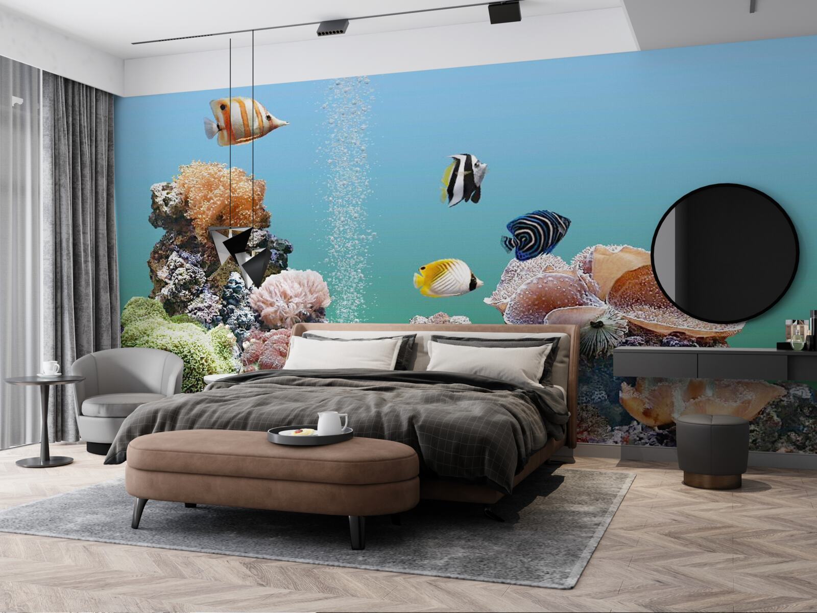 Papier peint la beauté des barrières de corail