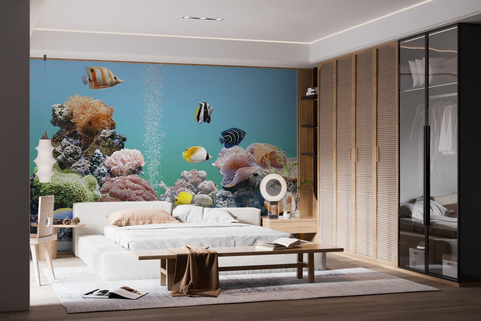 Papier peint la beauté des barrières de corail