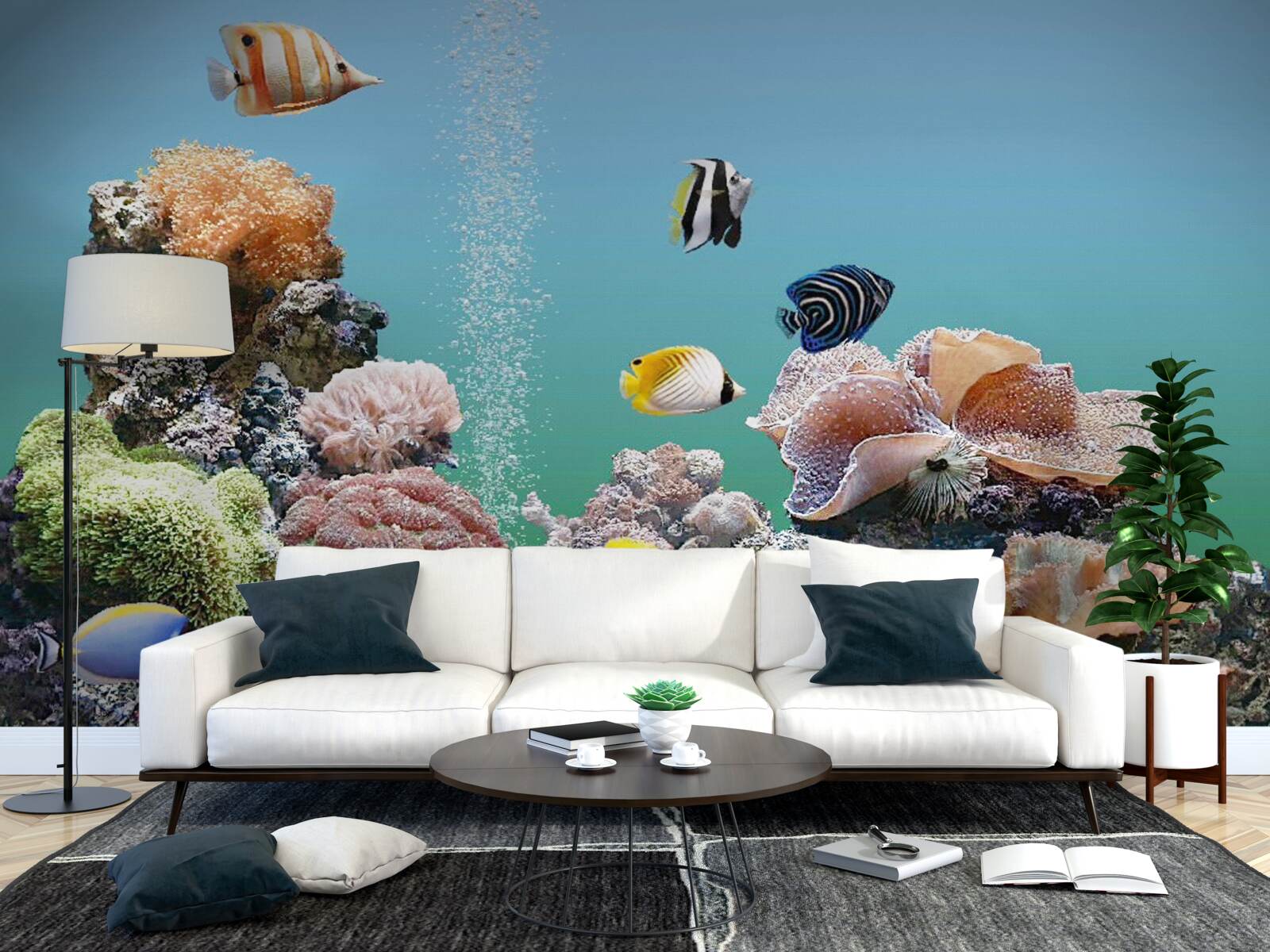 Papier peint la beauté des barrières de corail