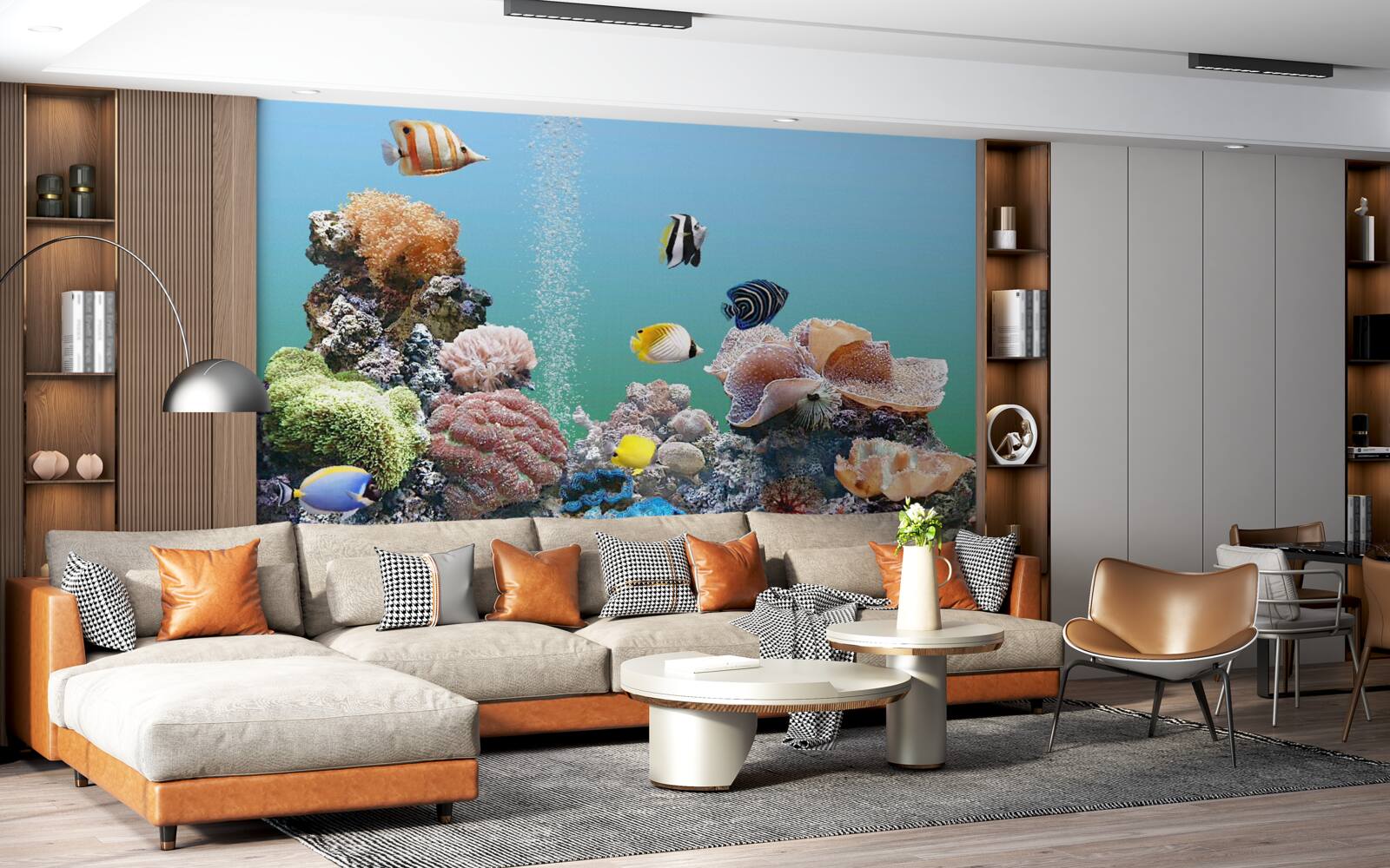 Papier peint la beauté des barrières de corail