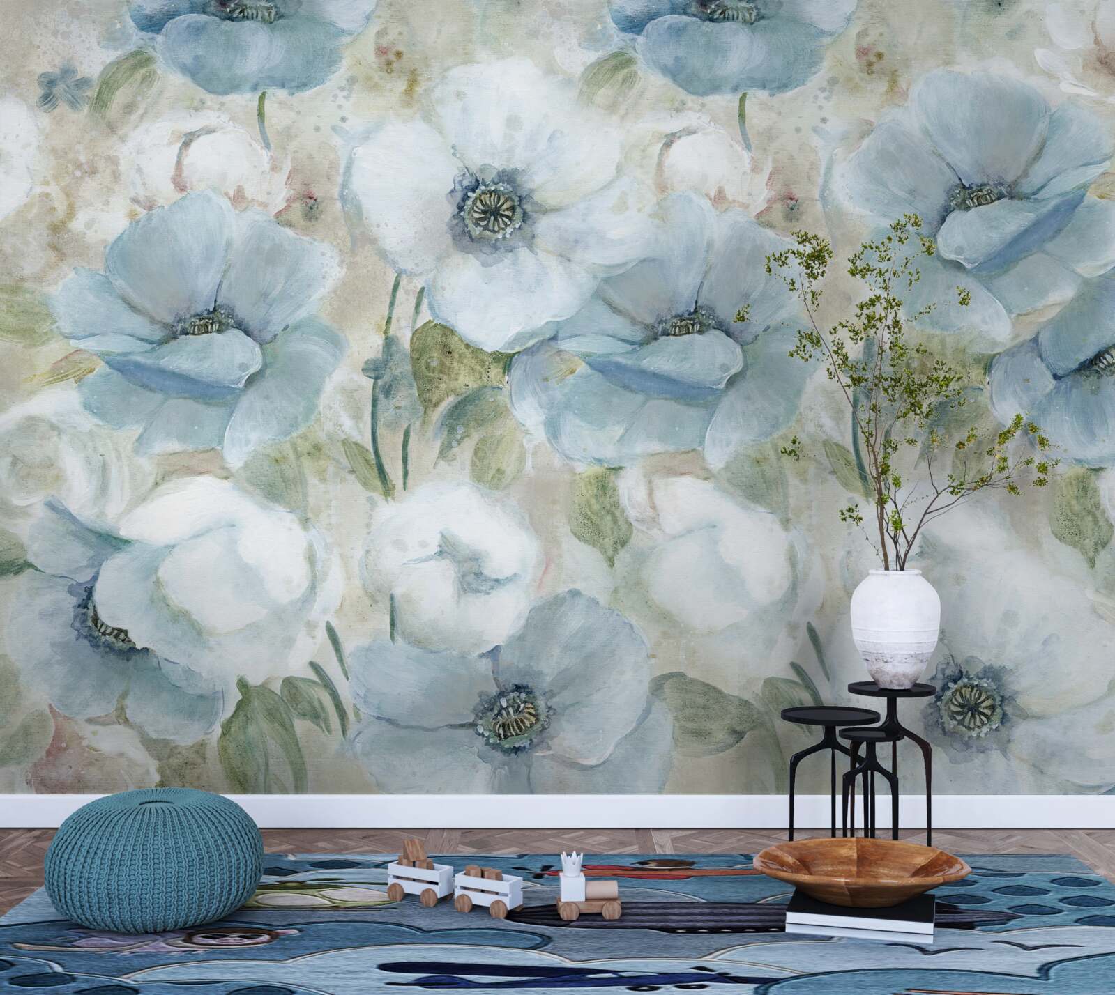 Papier peint la délicatesse du coquelicot de lit