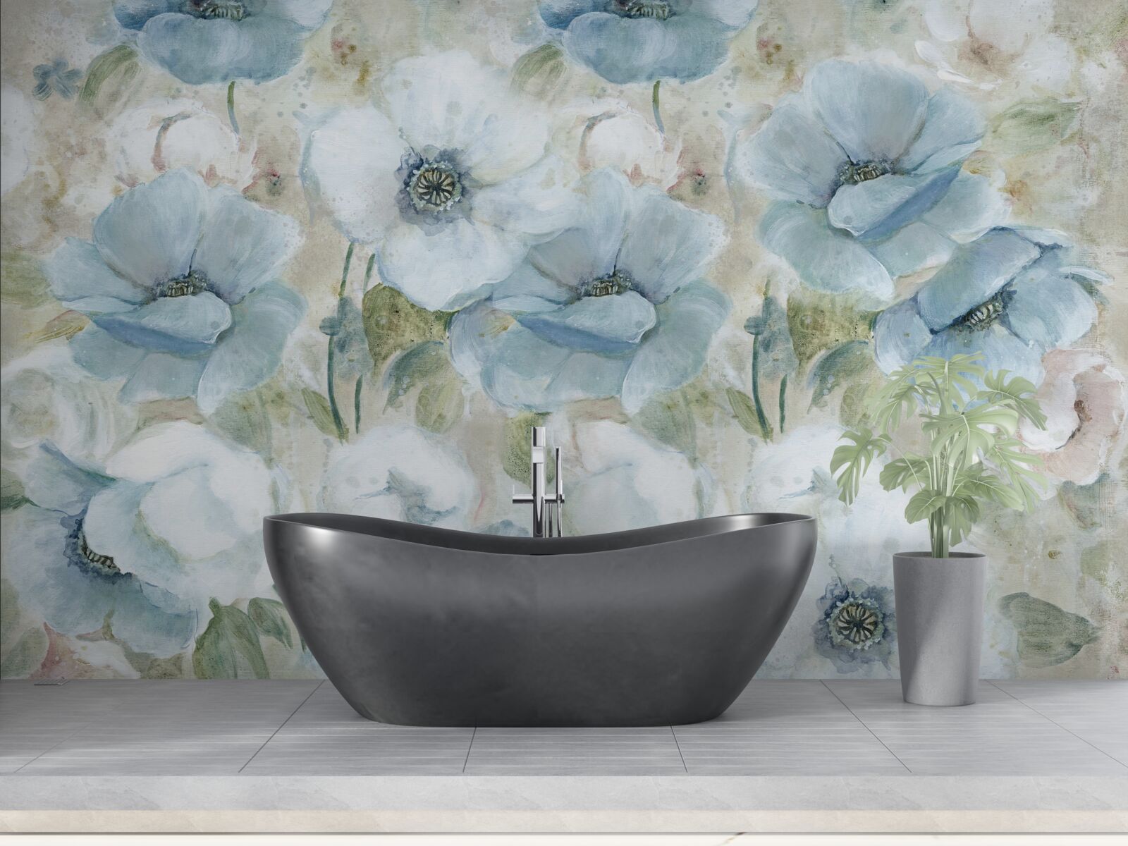 Papier peint la délicatesse du coquelicot de lit