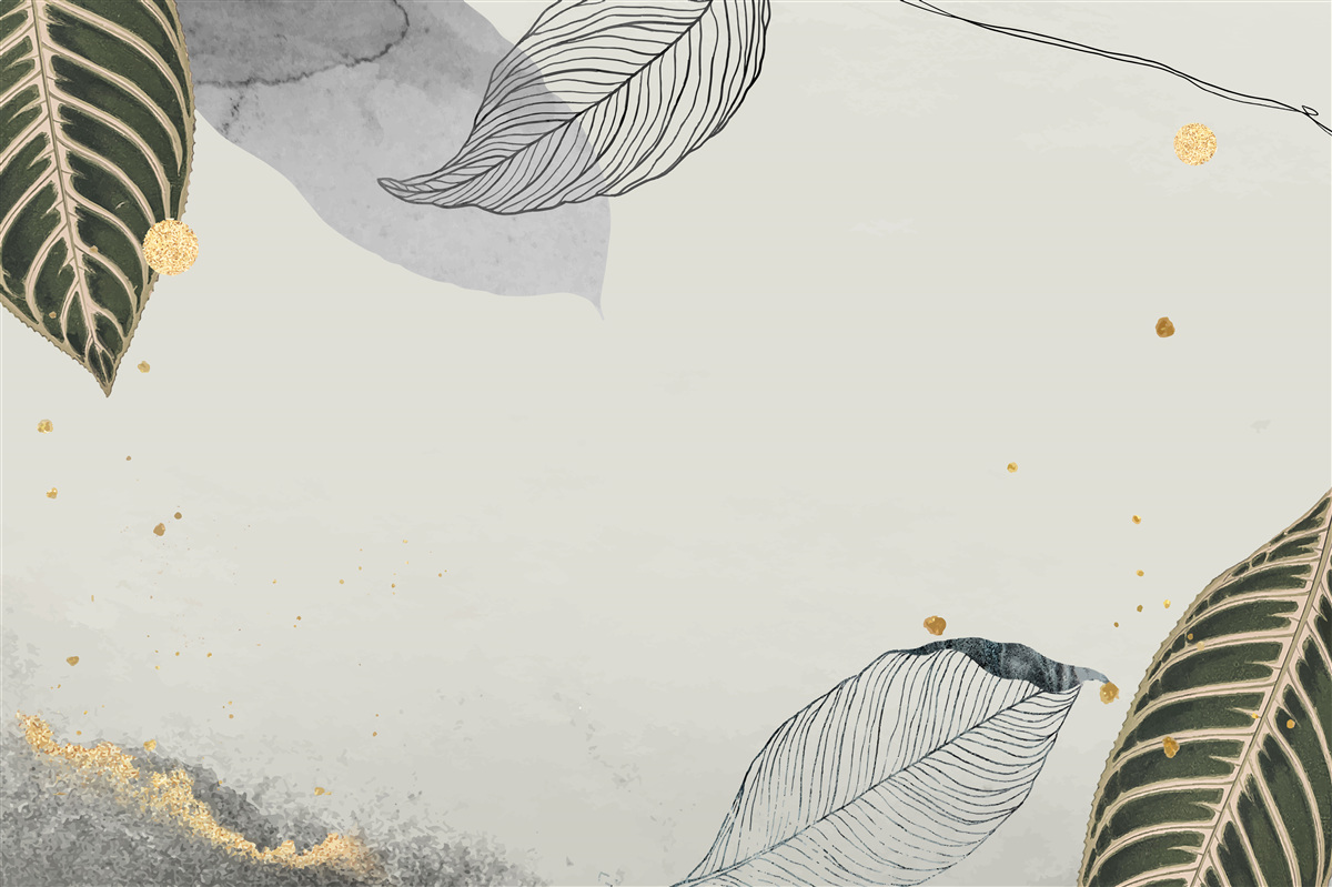 Papier peint grandes feuilles tropicales sur fond gris