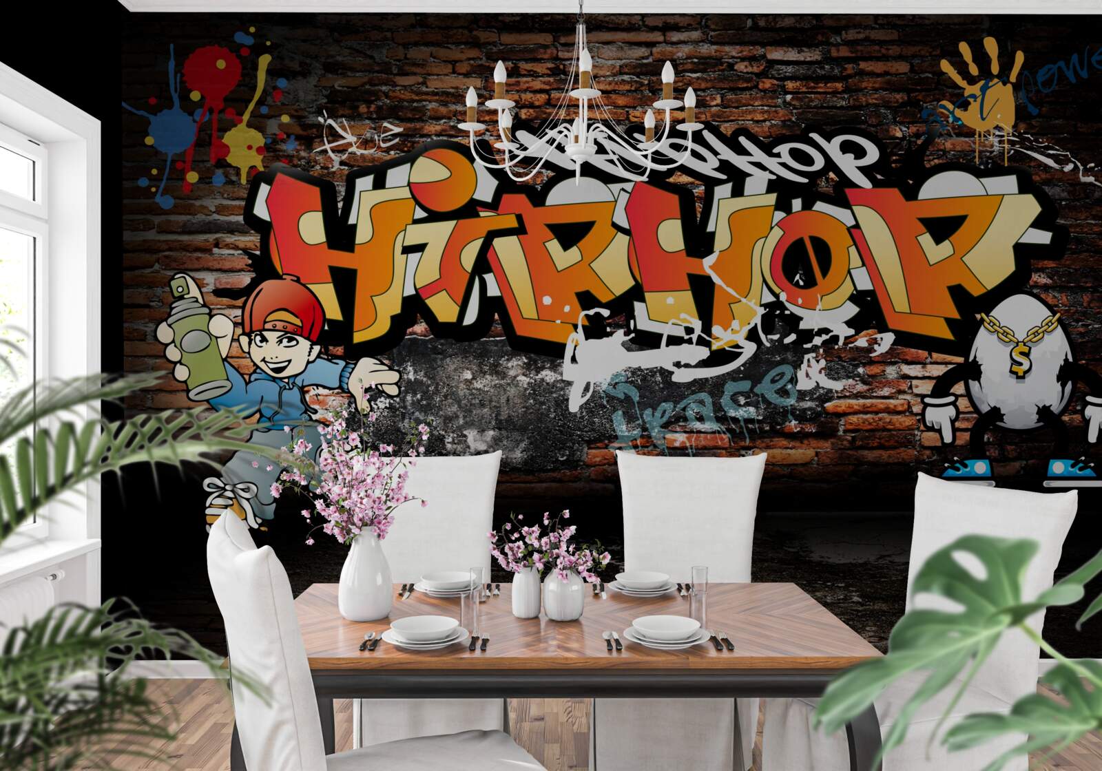 Papier peint hiphop graffiti