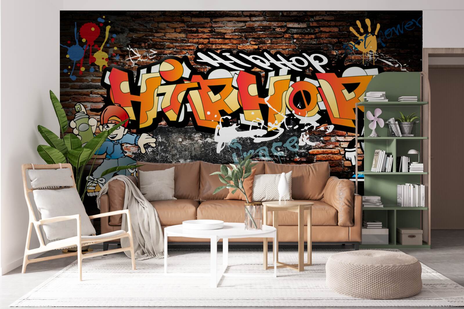 Papier peint hiphop graffiti