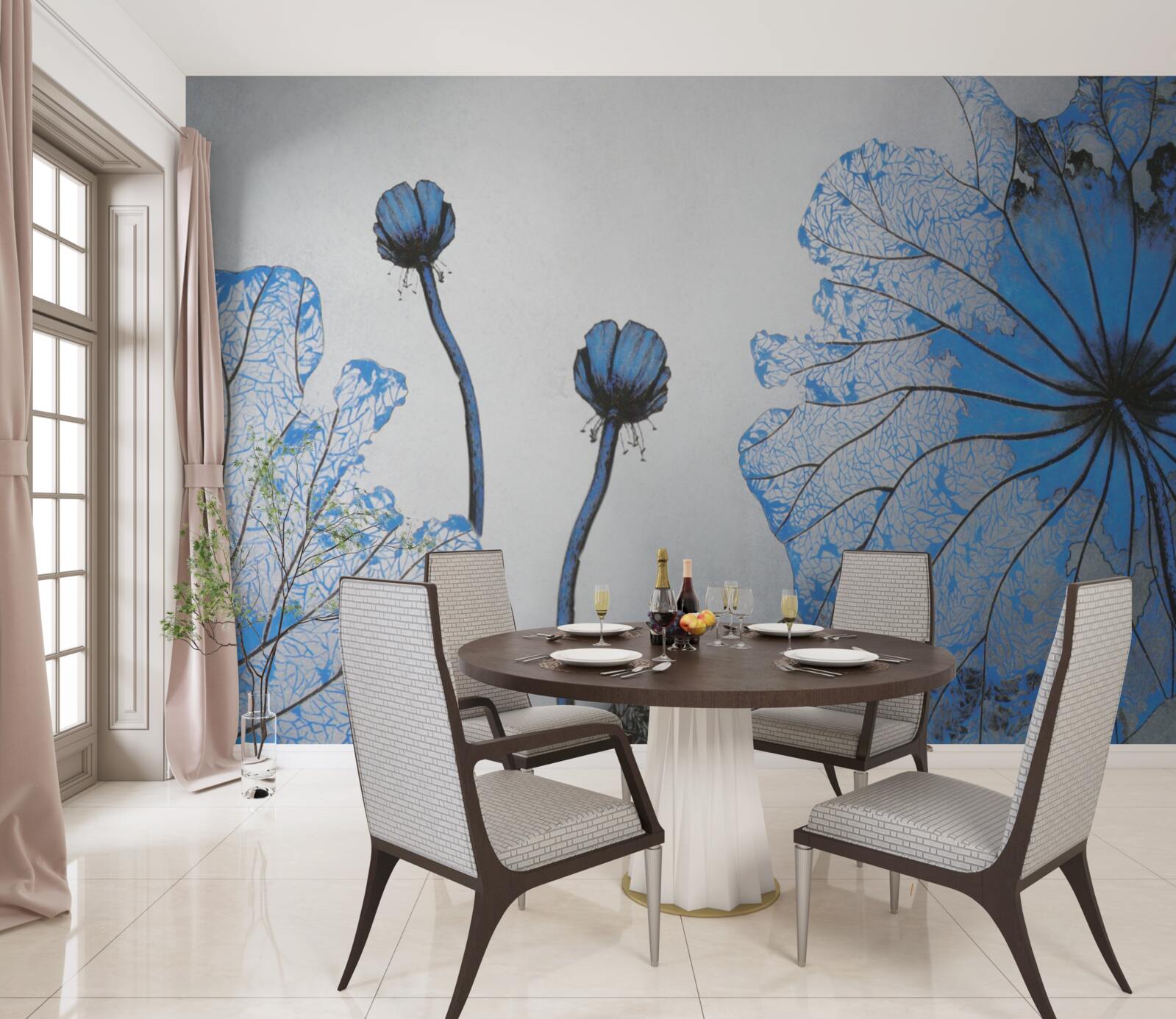 Papier peint un aperçu détaillé des fleurs exotiques