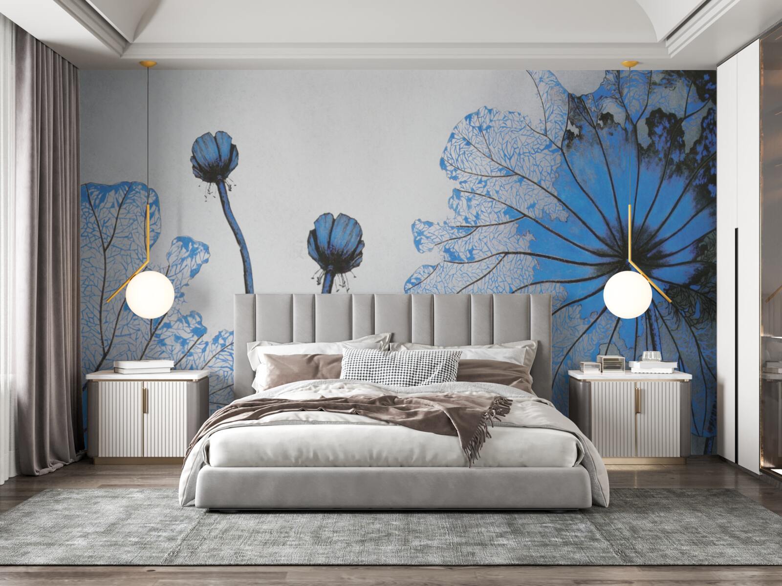 Papier peint un aperçu détaillé des fleurs exotiques