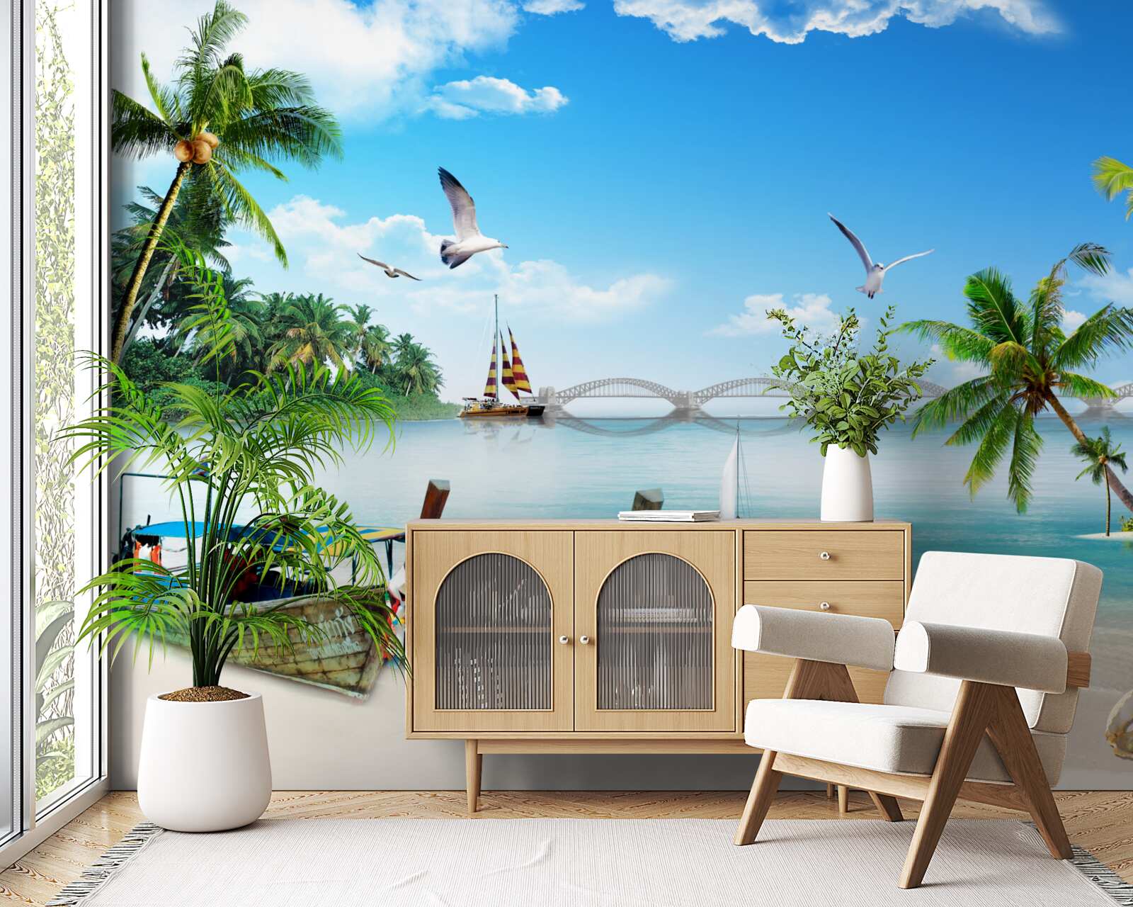 Papier peint un havre sur une île inhabitée