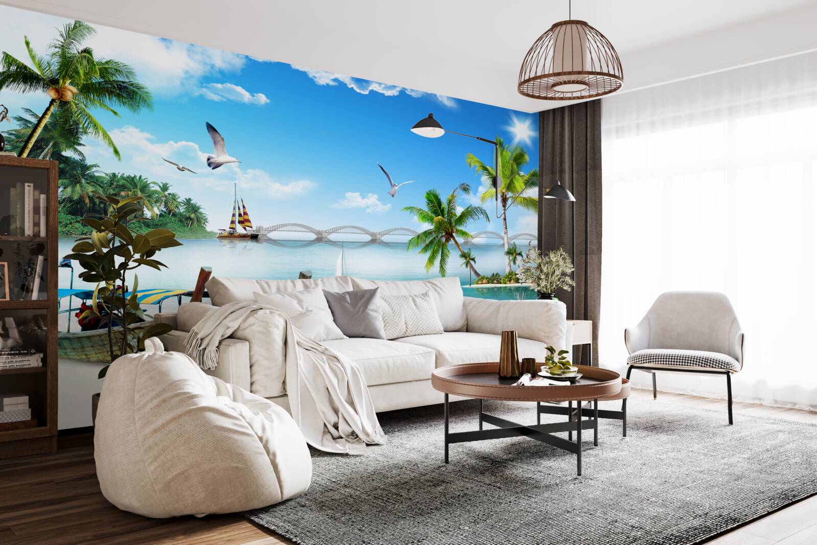 Papier peint un havre sur une île inhabitée