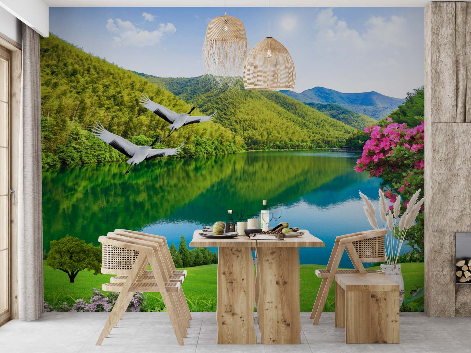 Papier peint la beauté enchanteresse des montagnes d'été