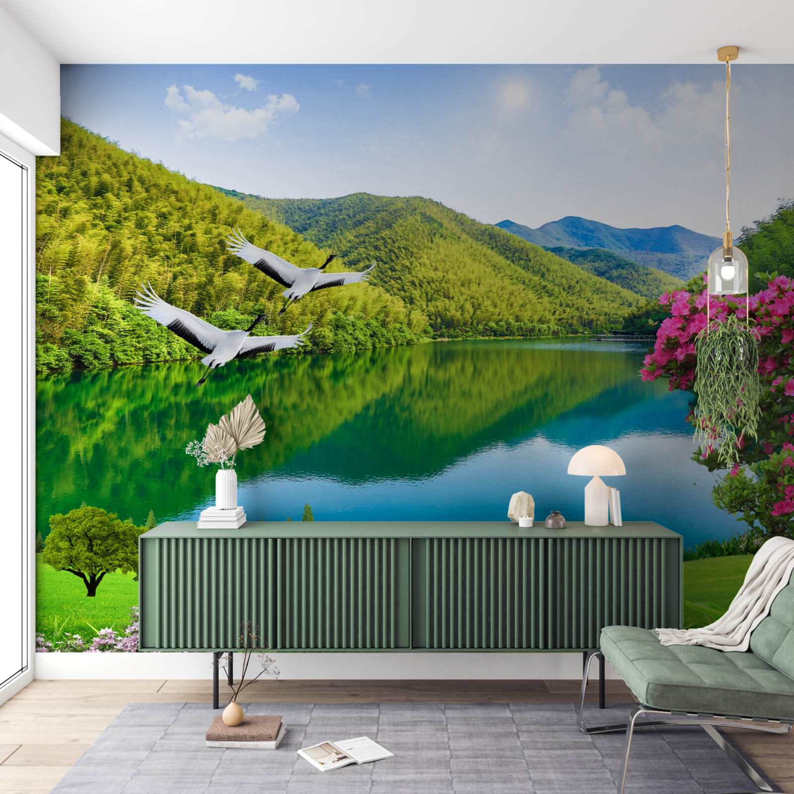 Papier peint la beauté enchanteresse des montagnes d'été