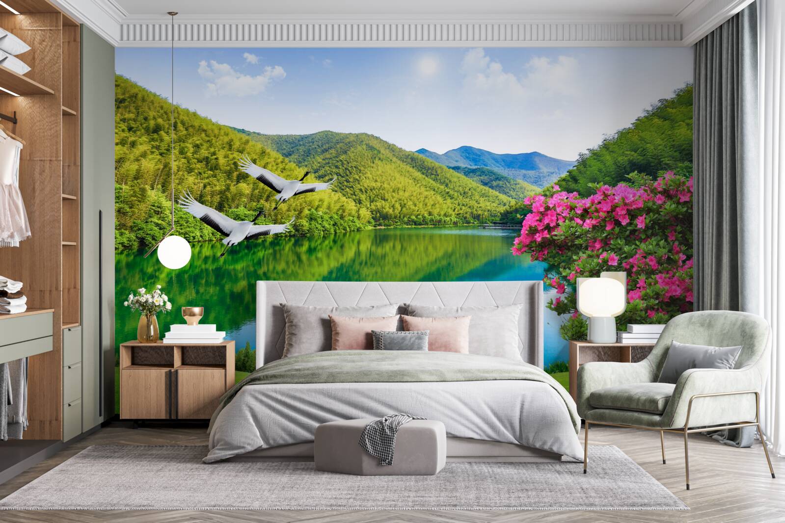 Papier peint la beauté enchanteresse des montagnes d'été