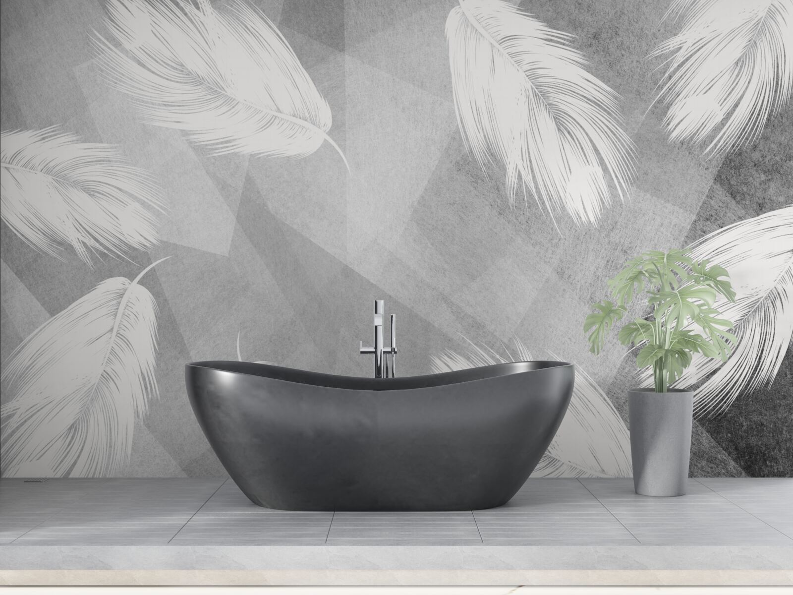 Papier peint duvet doux et blanc comme neige