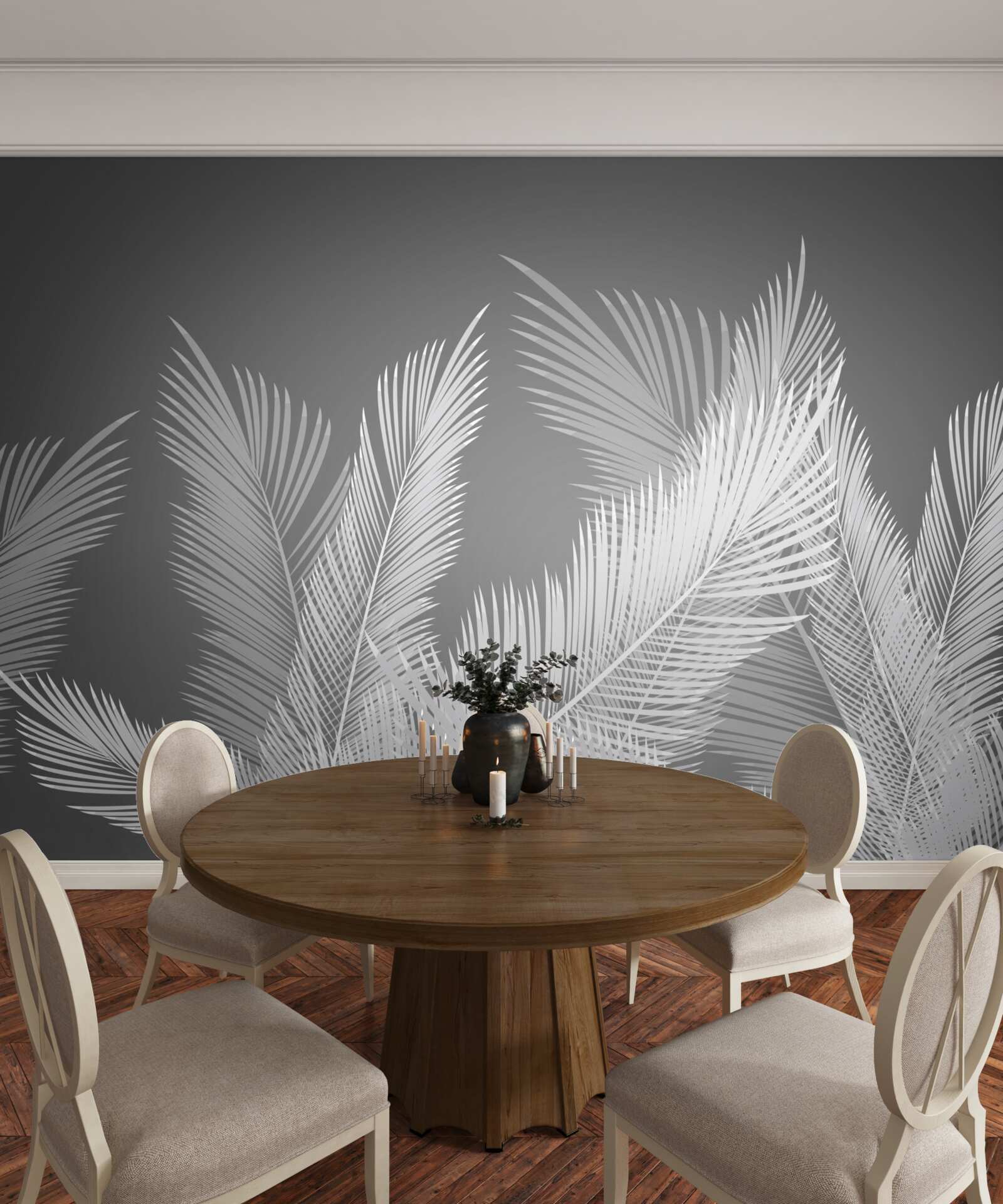 Papier peint le stylo se déplace sur des feuilles blanches sur fond gris