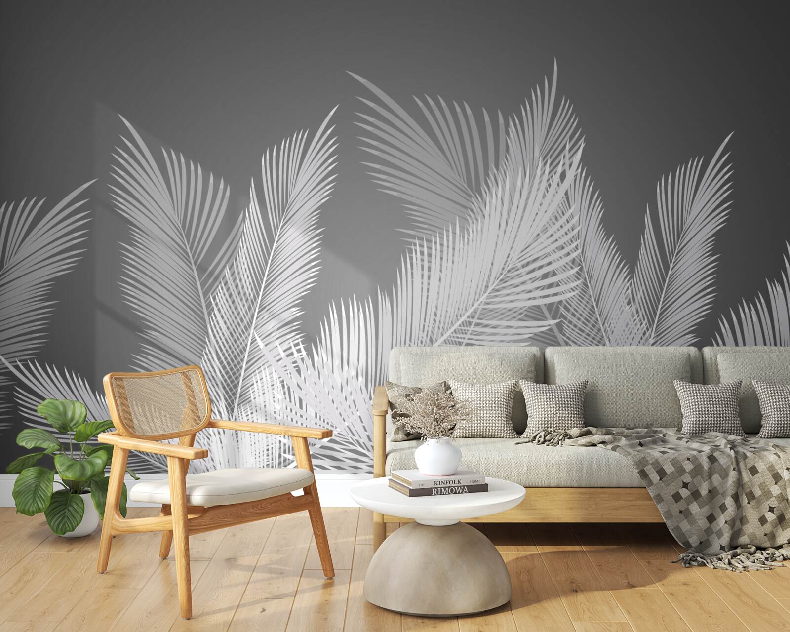 Papier peint le stylo se déplace sur des feuilles blanches sur fond gris