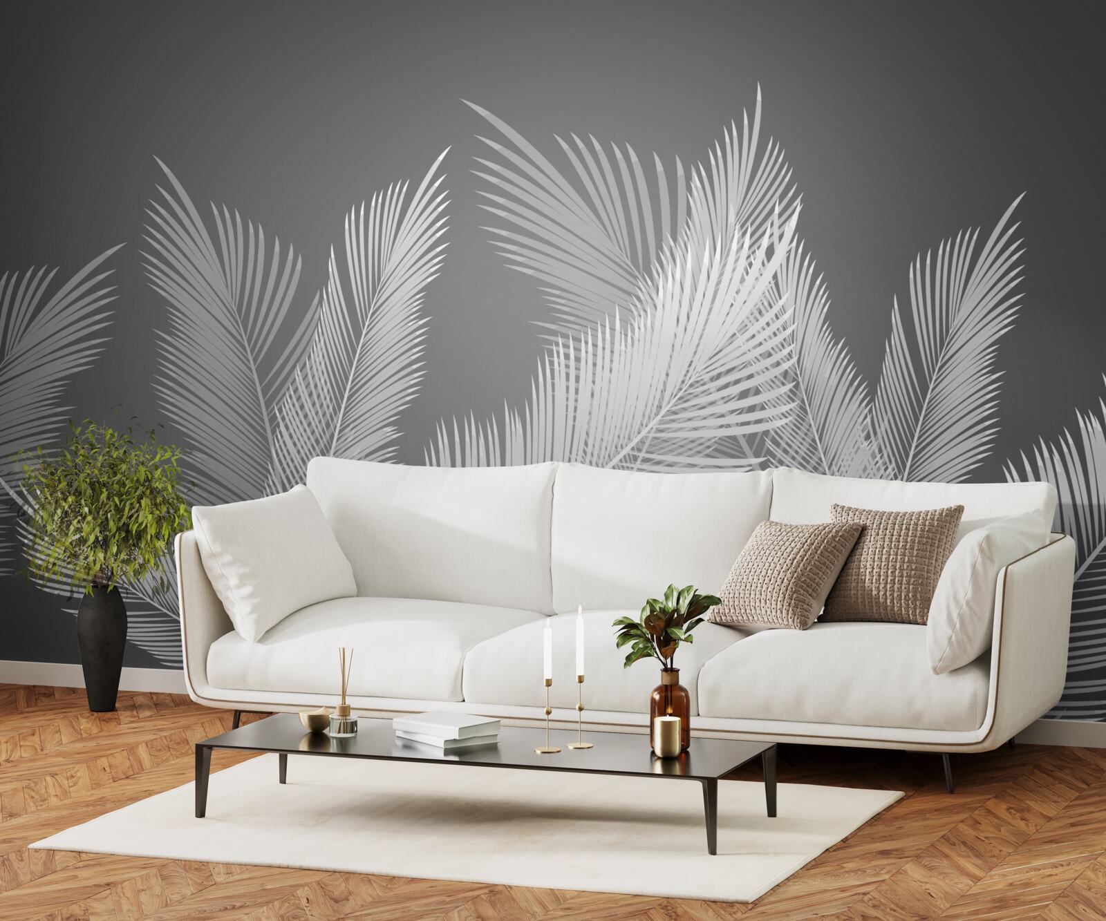 Papier peint le stylo se déplace sur des feuilles blanches sur fond gris