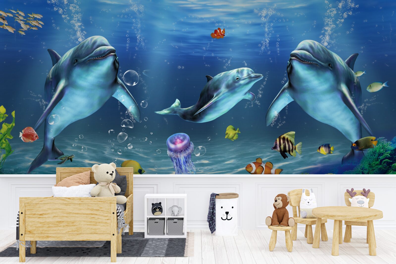 Papier peint habitants de l'eau - dauphins