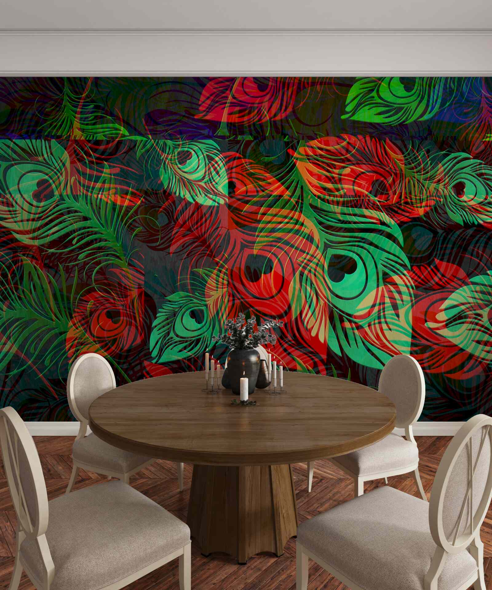 Papier peint des plumes d'or d'une incroyable beauté